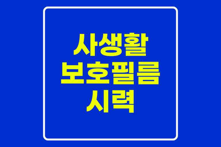 사생활보호필름 시력